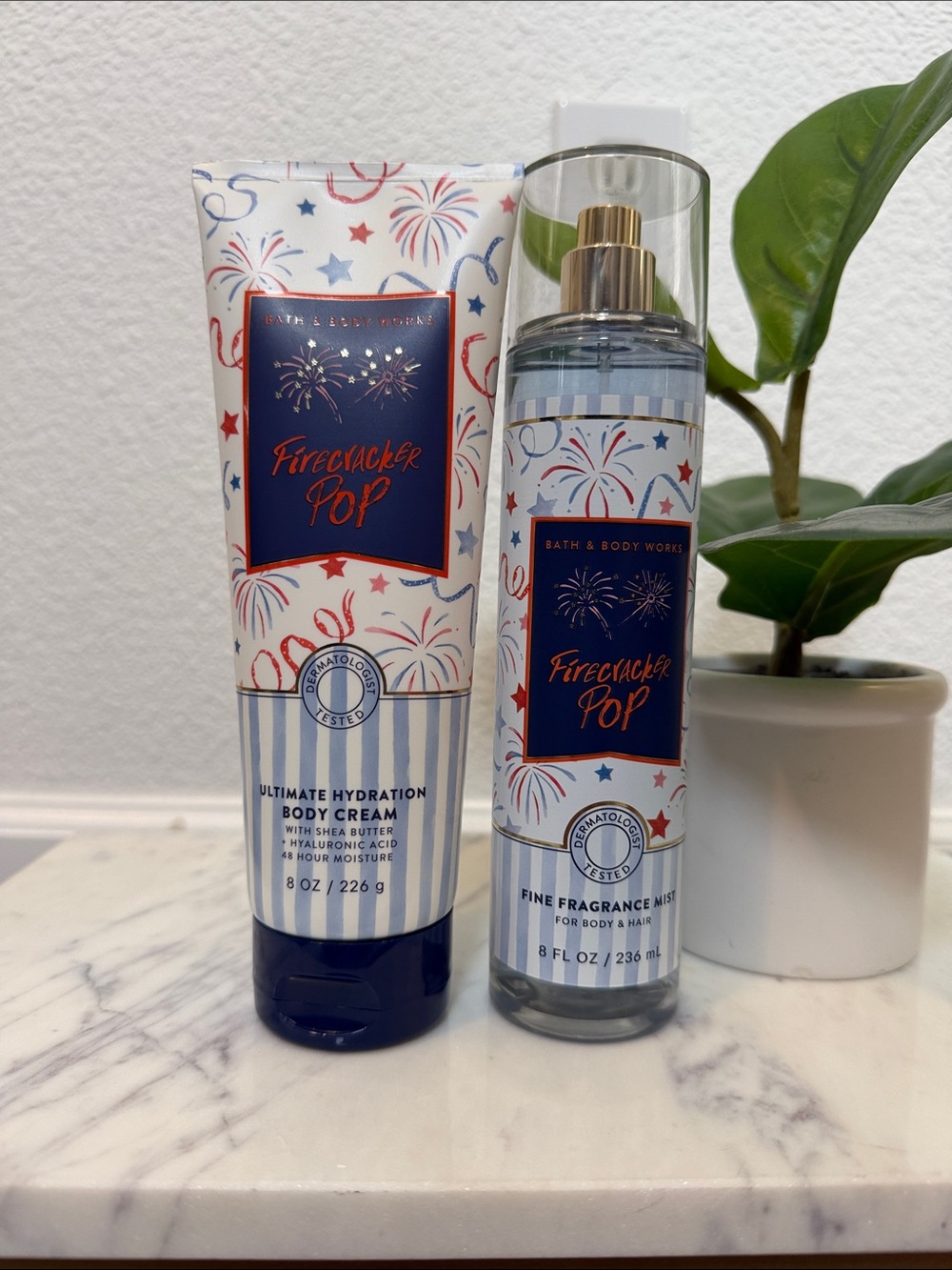 Bath & Body Works Firecracker Pop Body Cream + Fine Fragrance Mist Set - Picture 1 of 3